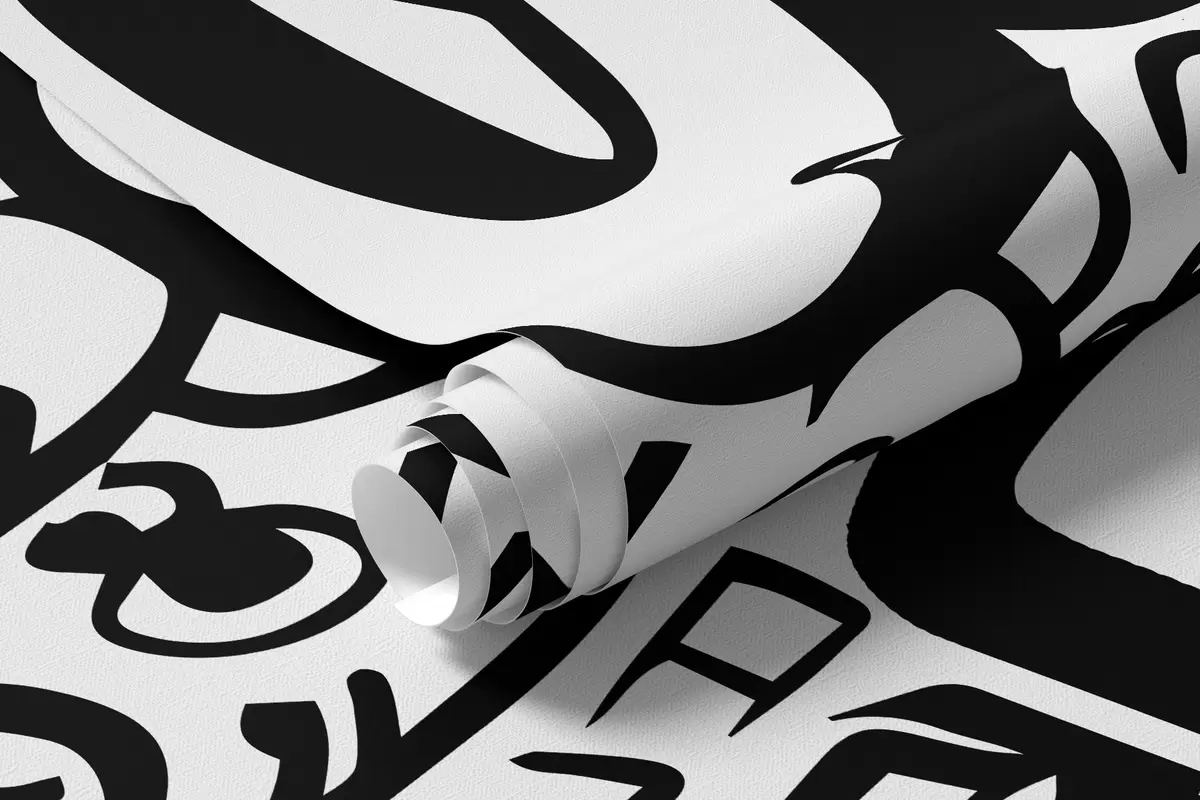 Wall Murals Black And White Graffiti Nr Wallpaper