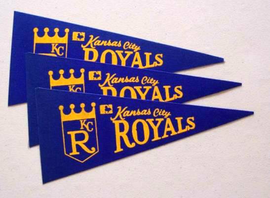 Kansas City Royals   Mini Pennants   LOT OF 3 Baseball cards value
