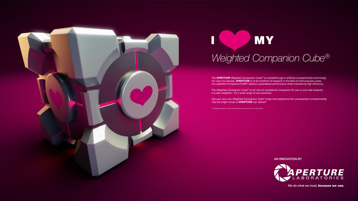 Goodie Weighted Companion Cube Wallpaper