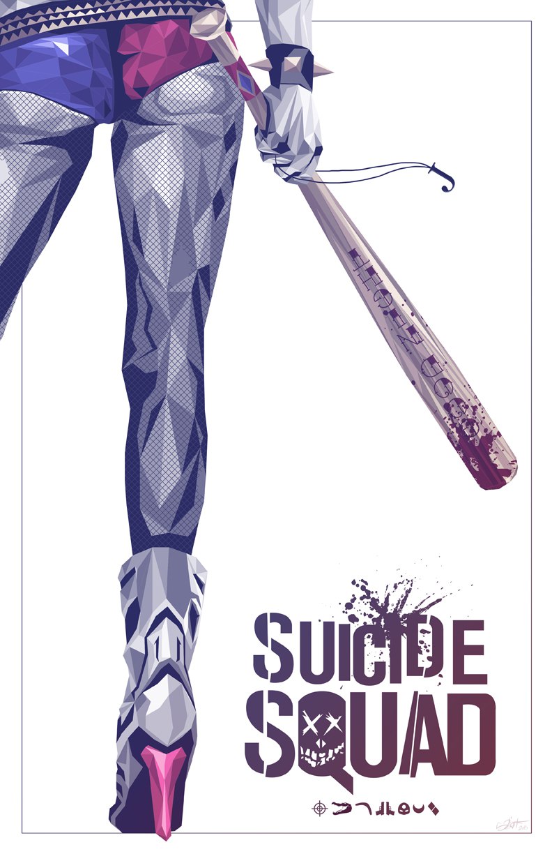 Suicide Squad Art Poster Harley Quinn Wallpaper HD Desktop