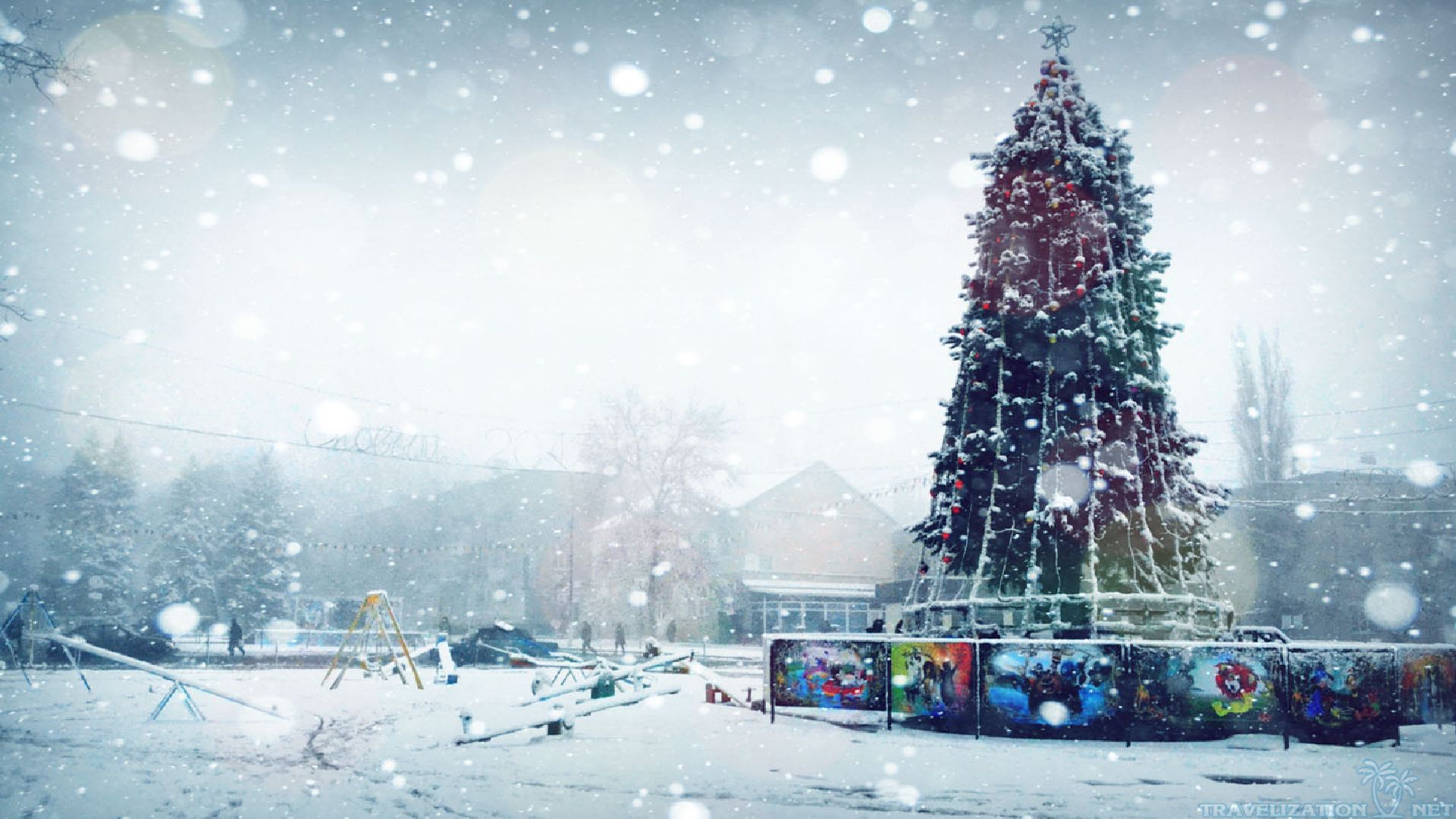 Winter Christmas Wallpaper Full HD At Landscape Monodomo