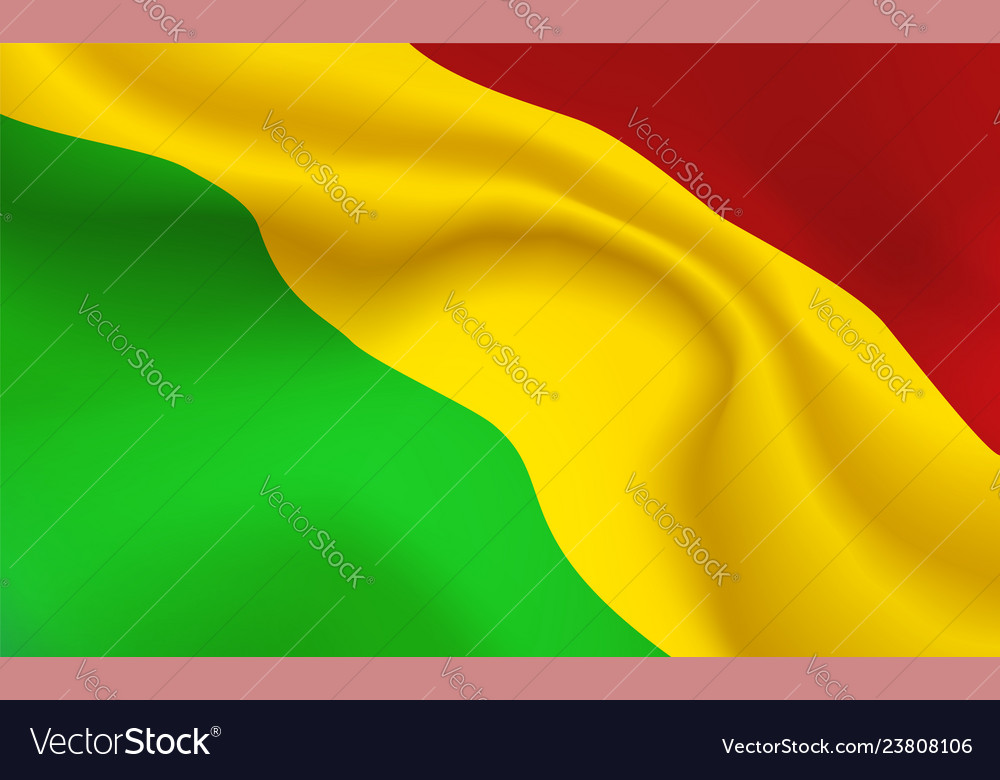 Free download Background bolivian flag in folds tricolour Vector Image