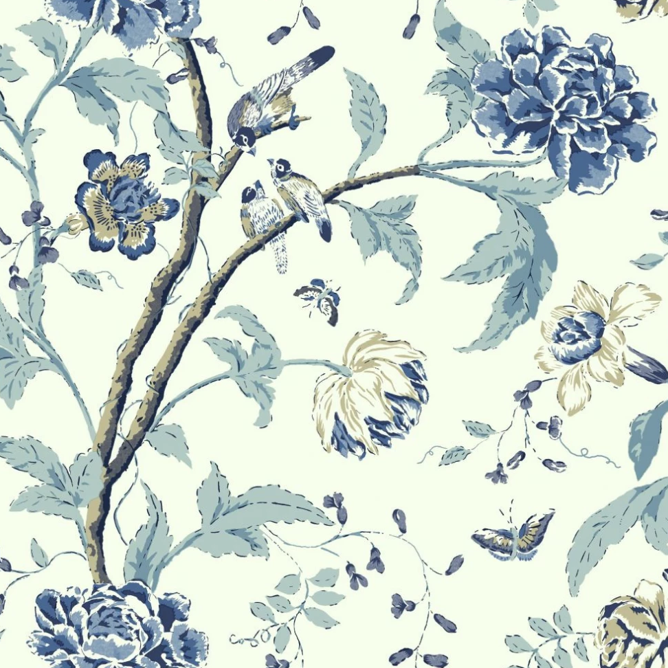 Birds And Floral Wallpaper Chelsea Lane Pany