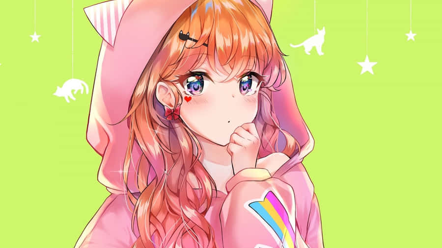 Anime Girl Hoodie Picture Wallpaper