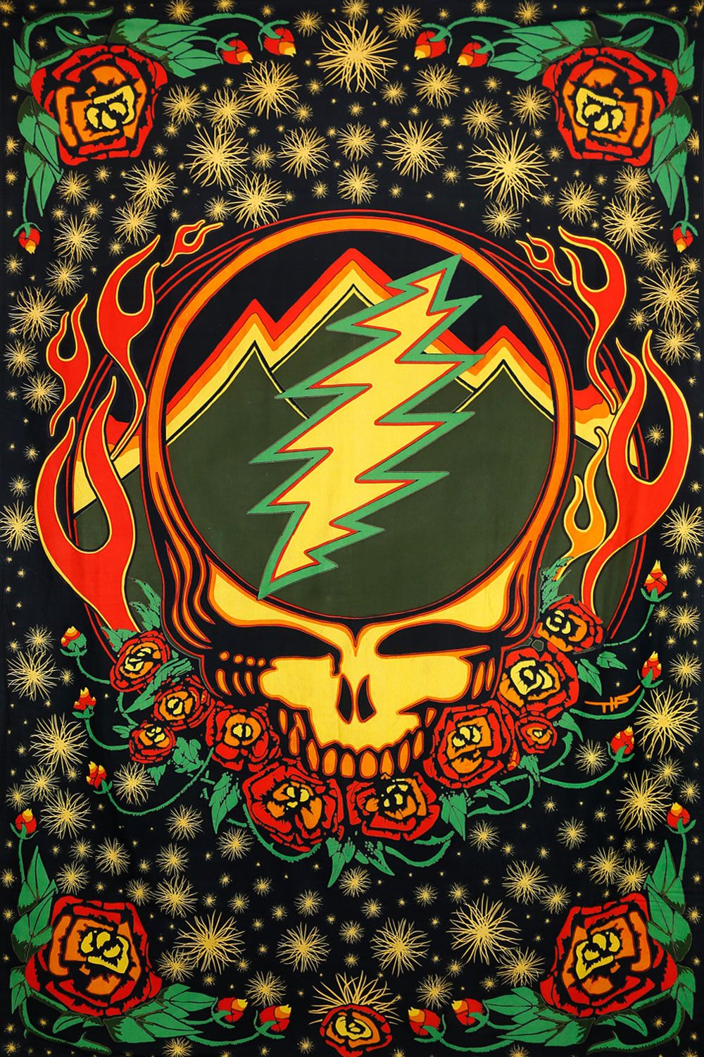 Free Download 3D Grateful Dead Scarlet Fire SYF Tapestry 60x90 Grateful 