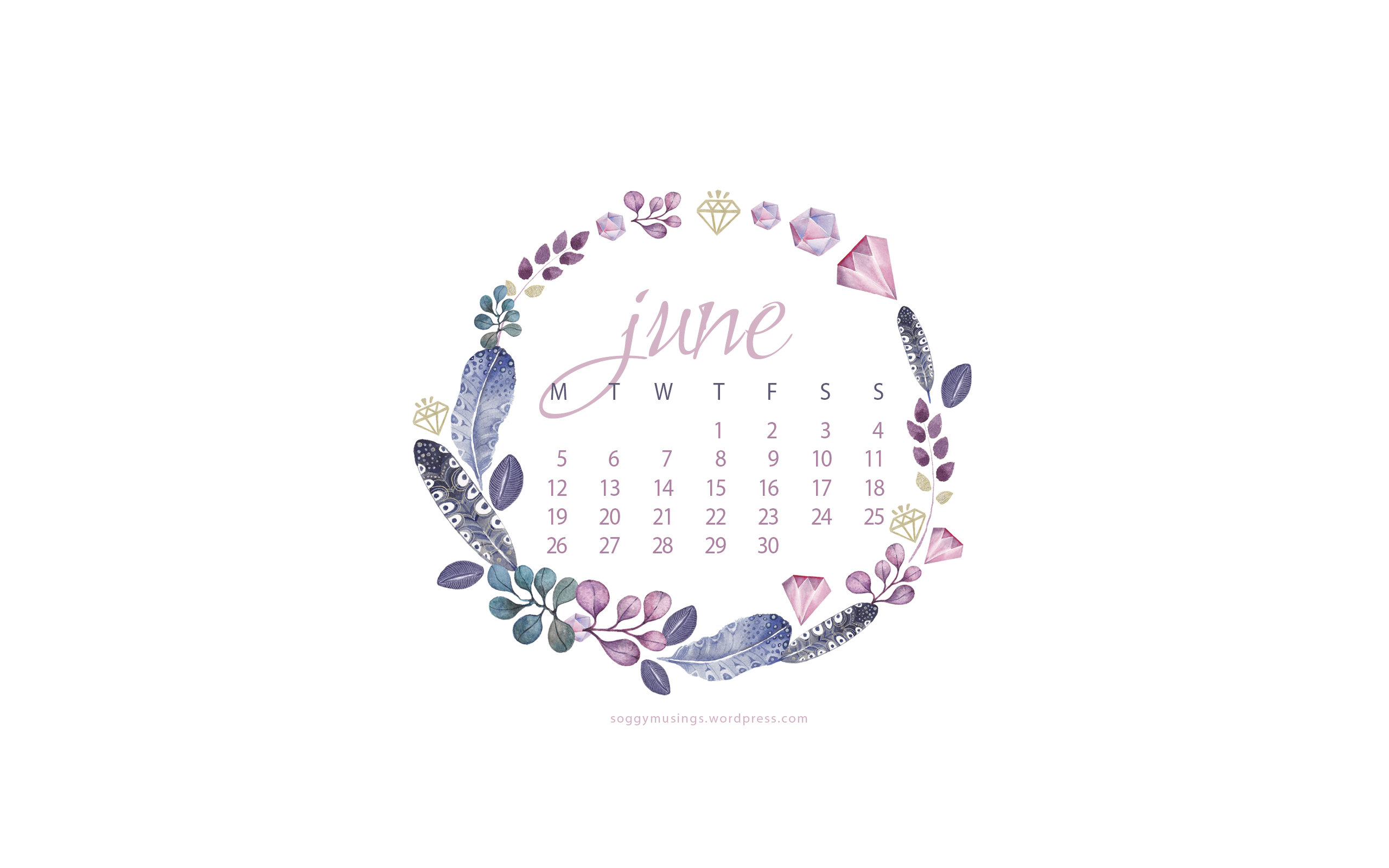 June Wallpaper Calendars Soggy Musings