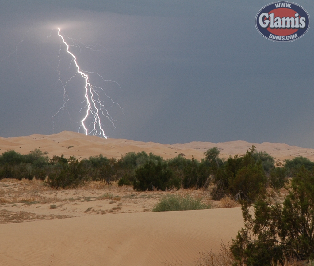 Glamis Sand Dunes Lightning By Slappy