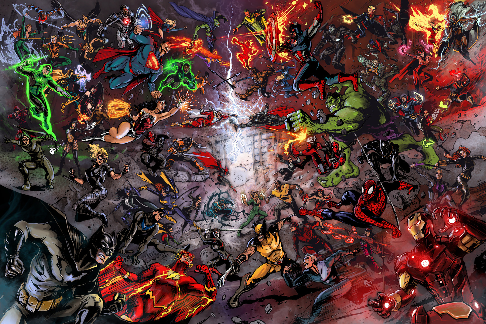 Free download Marvel Vs Dc Wallpaper [1600x1067] for your Desktop