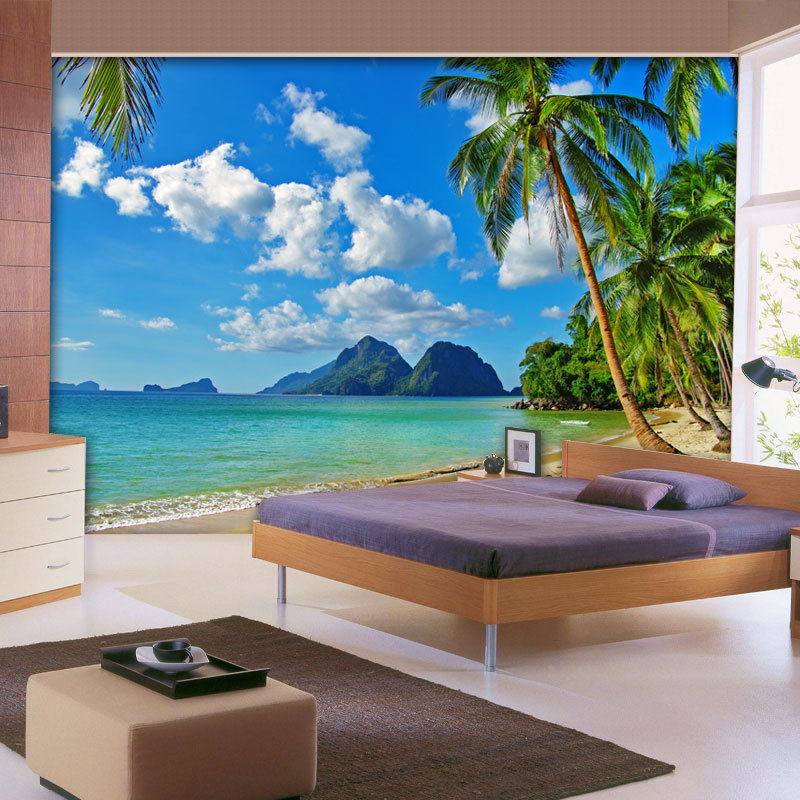 Large Custom Wallpaper Murals Palm Beach Seascape