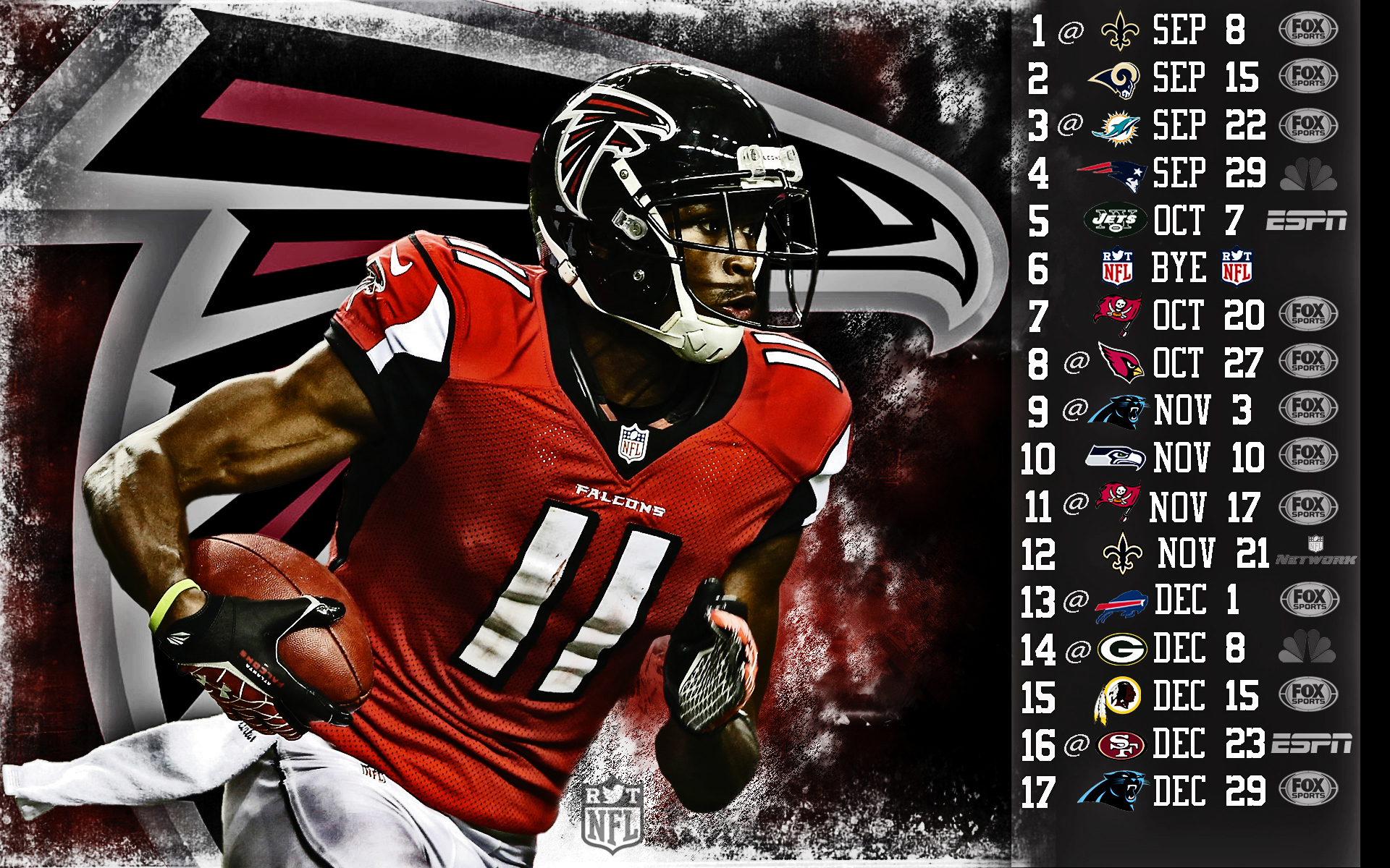 Falcons Julio Jones Schedule HDr
