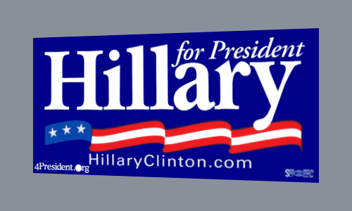 Hillary Clinton For President Sign Click Announcement Transcript