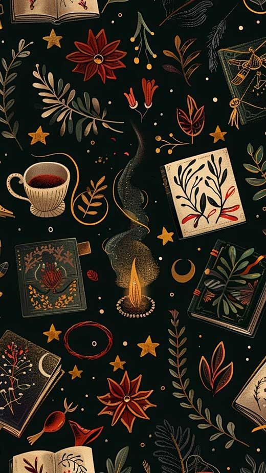 Enchanting Witchy Wallpaper Witches Caldrons Moon And More