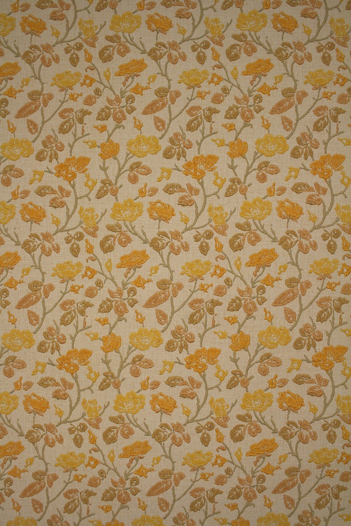 Floral Wallpaper From The 60s With Small Pattern For Sale