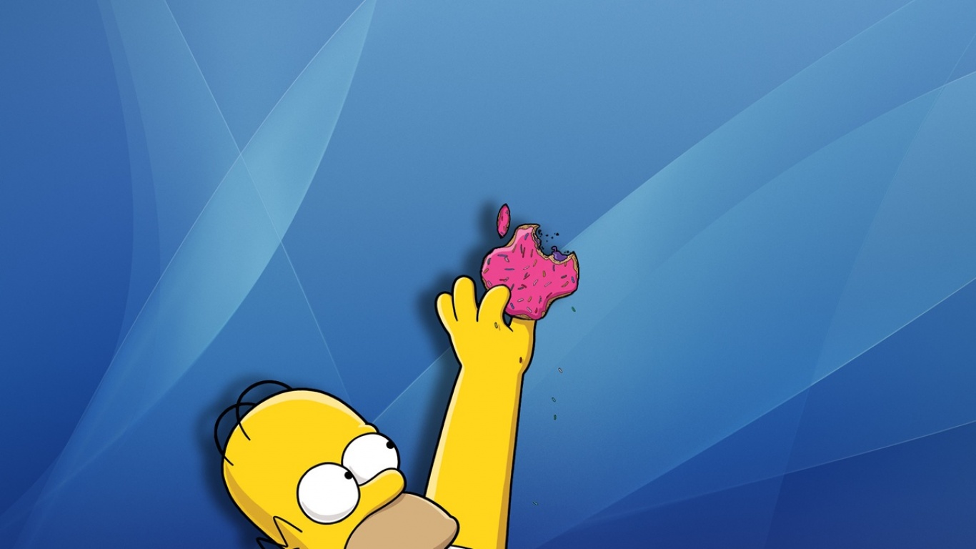 Simpson And Apple Wallpaper Image