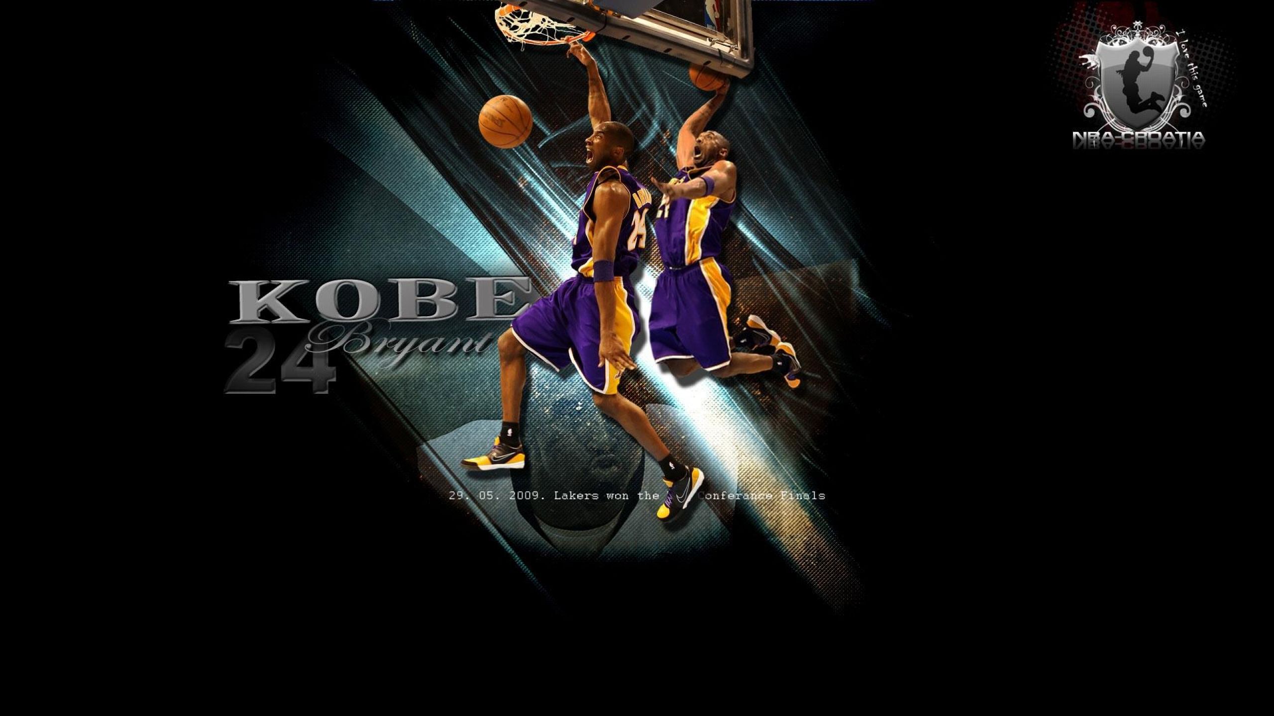 Kobe Bryant Lakers Dunk Wallpaper HD Background