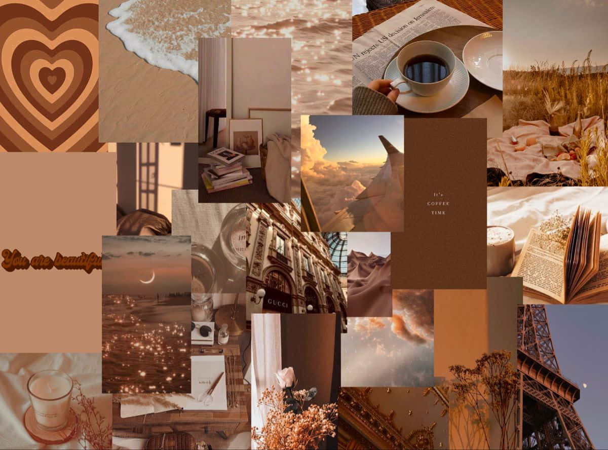 Brown Aesthetic Background Wallpaper
