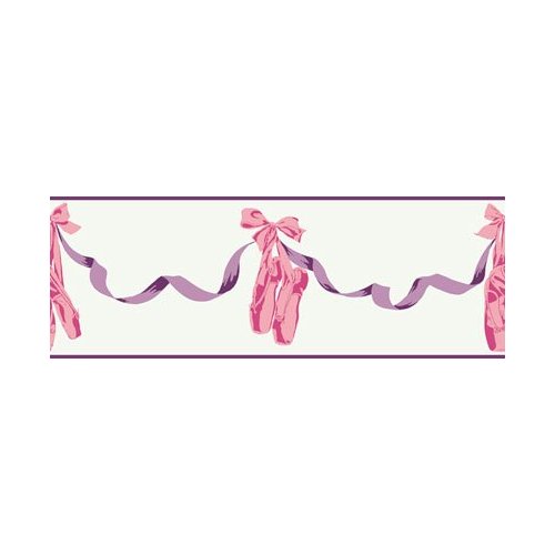 Ballet Shoes Violet And Pink Wallpaper Border In Girl Power Ii