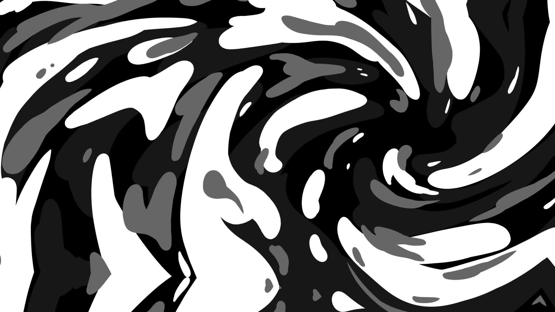 Abstract black and white swirl pattern, suitable for a live wallpaper
