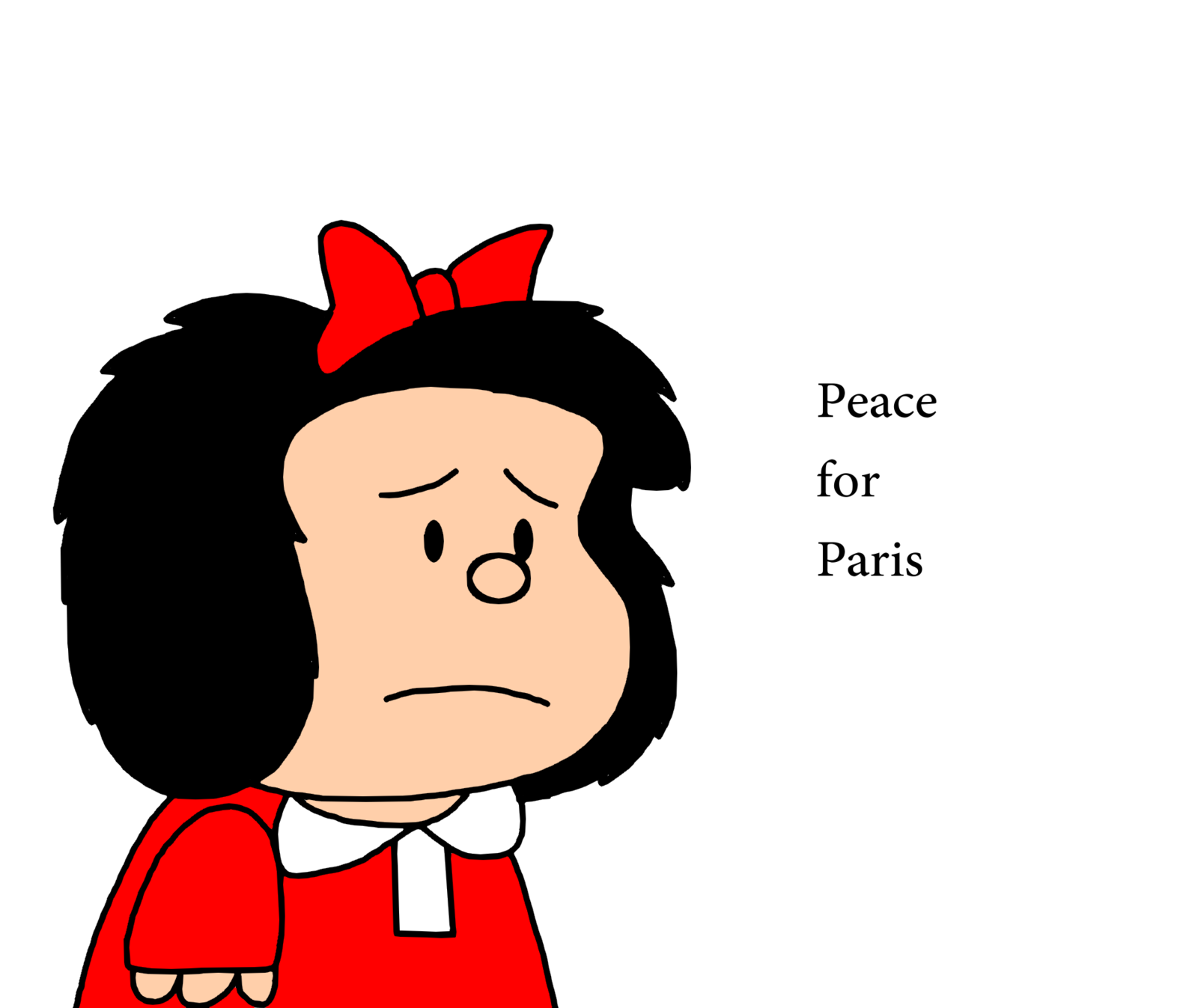 Mafalda With Peace For Paris Logo By Marcospower1996 On