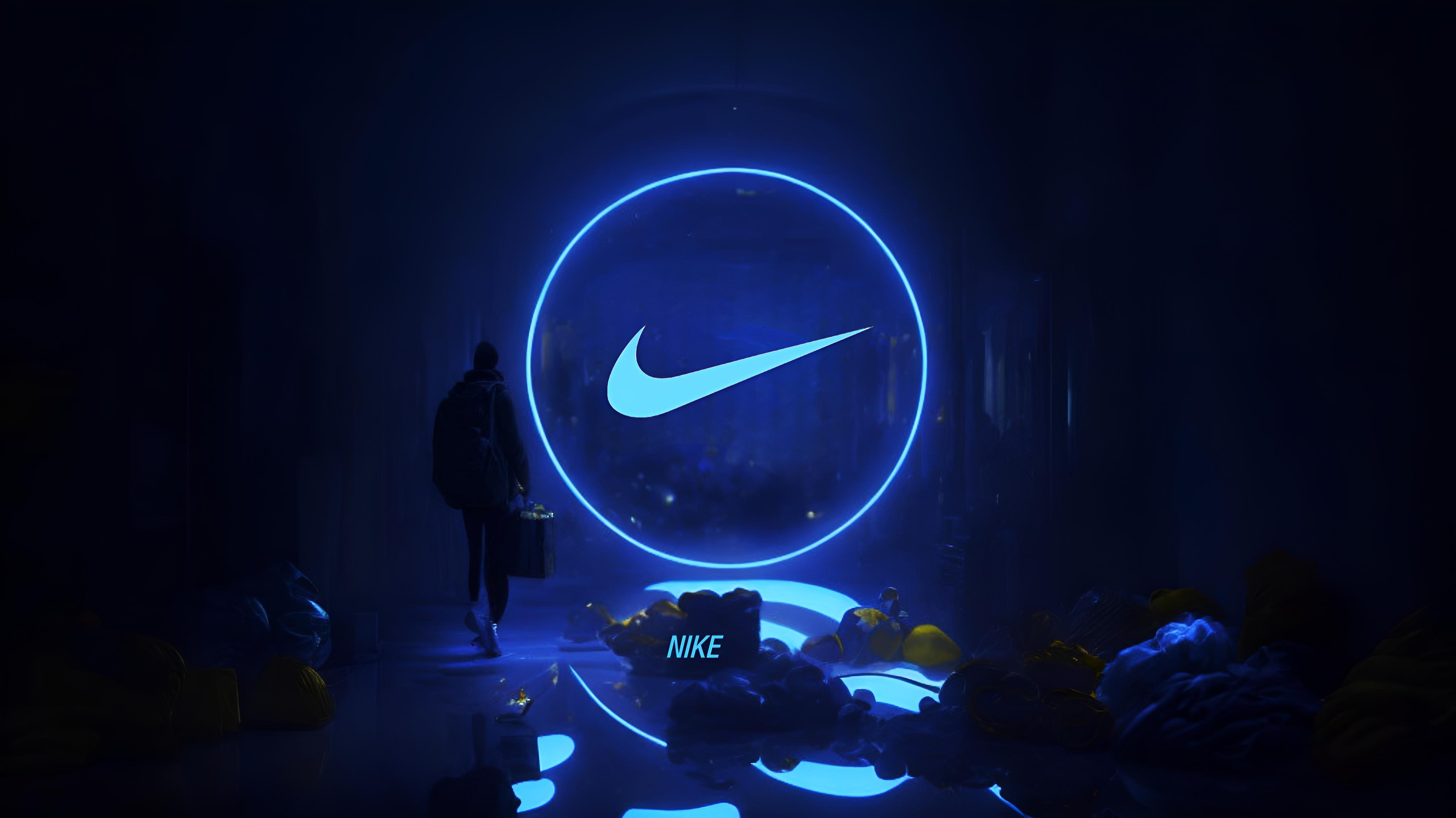 Nike Blue Desktop Wallpaper