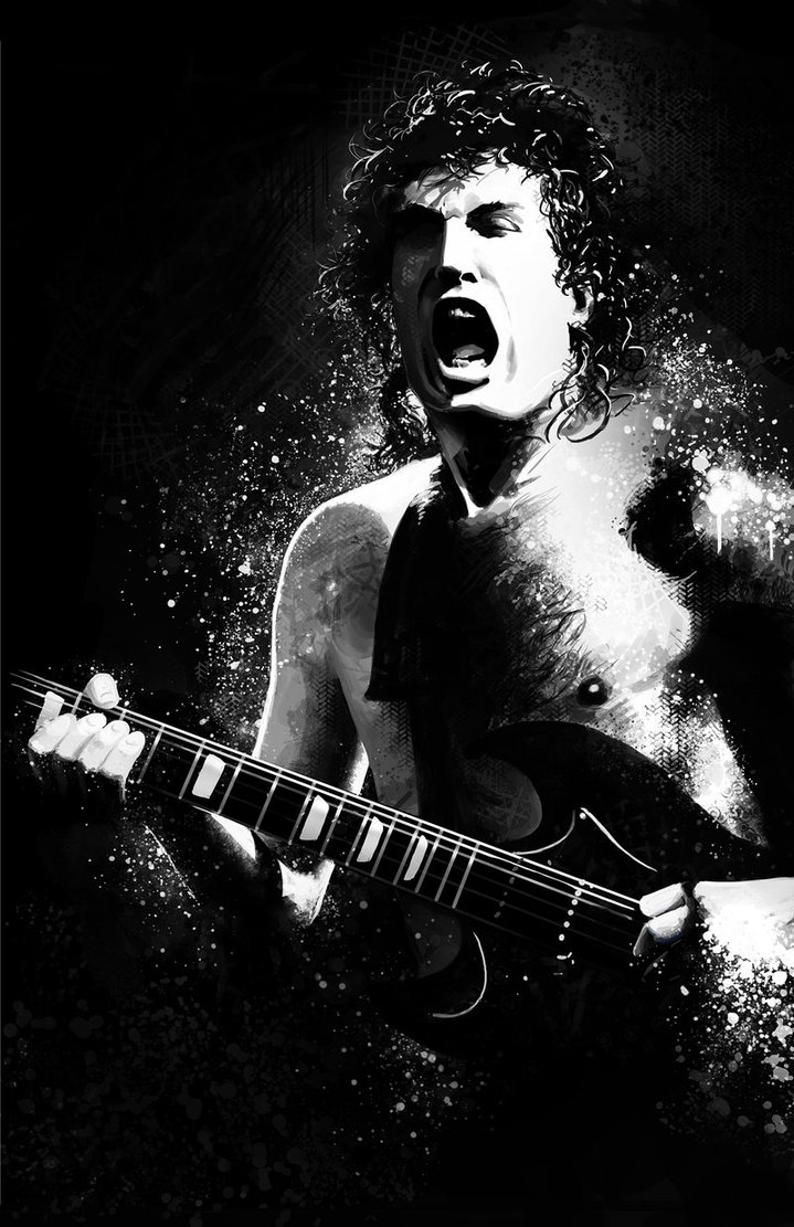 Angus Young Study By Jedi Art Trick