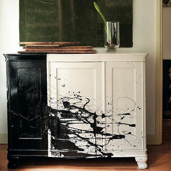 Spruce Up An Old Piece Of Furniture With Black And White Paint Like