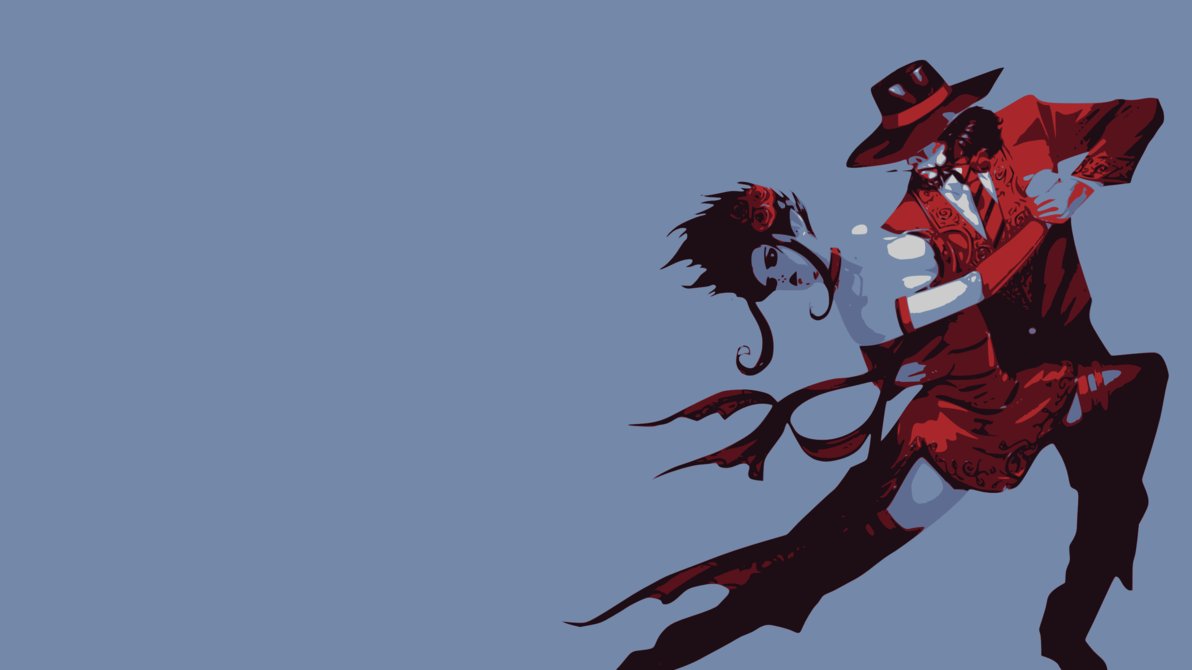 Tango Twisted Fate And Evelynn Vector Wallpaper By Bohitargep On