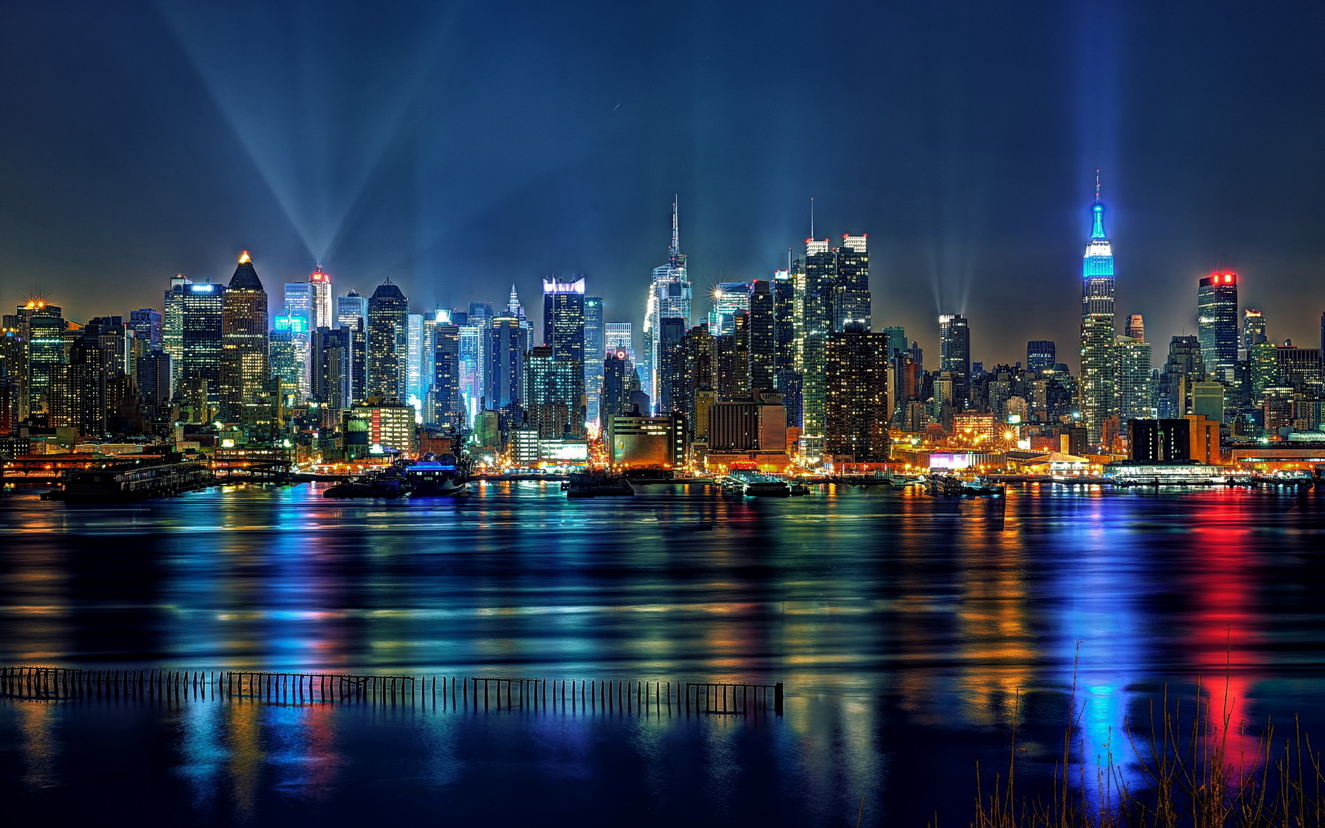 New York Nightscape HD Wallpaper