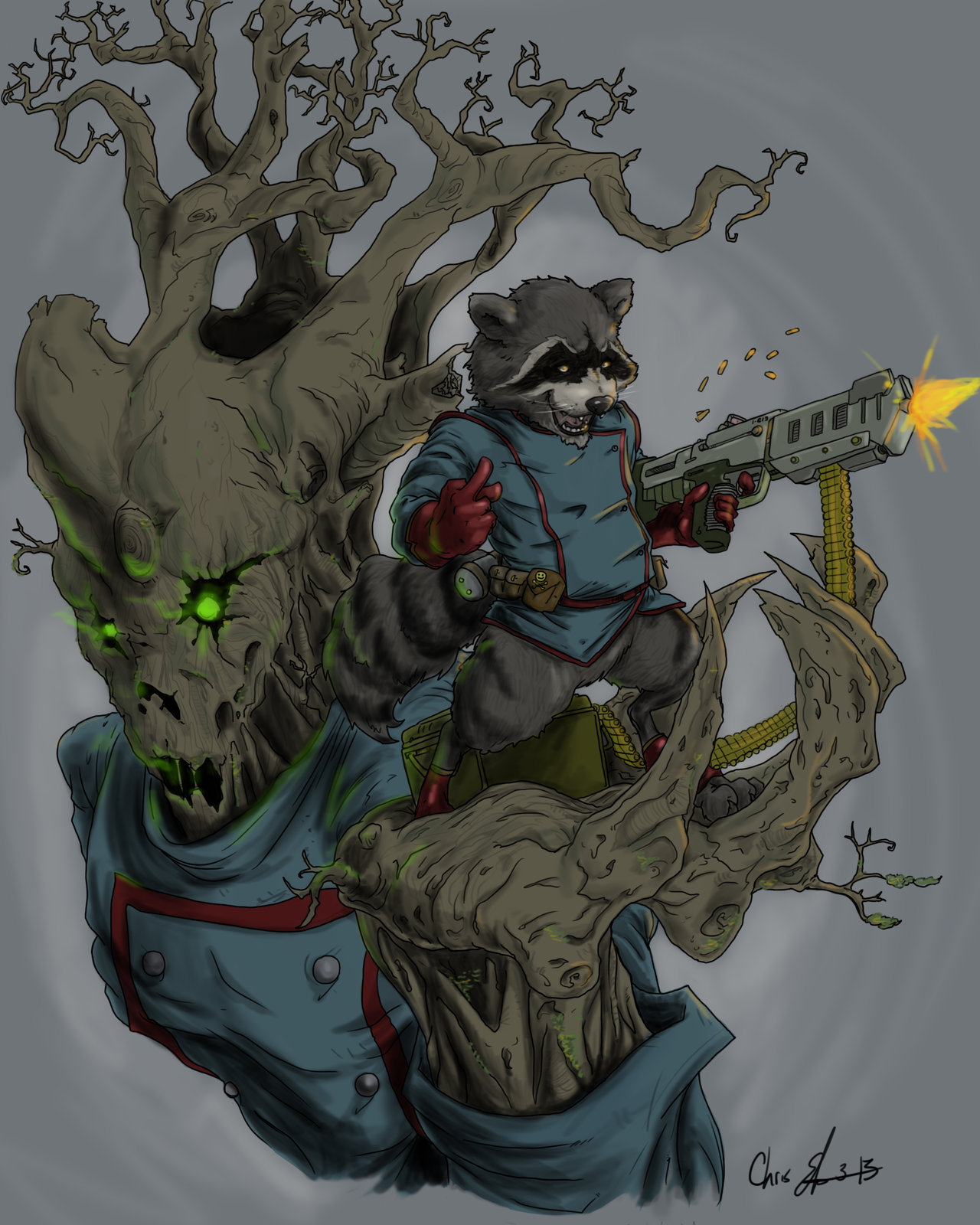 Groot And Rocket By Dreamworking