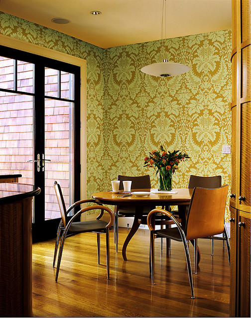 Yellow Wallpaper   Contemporary   Dining Room   other metro   by