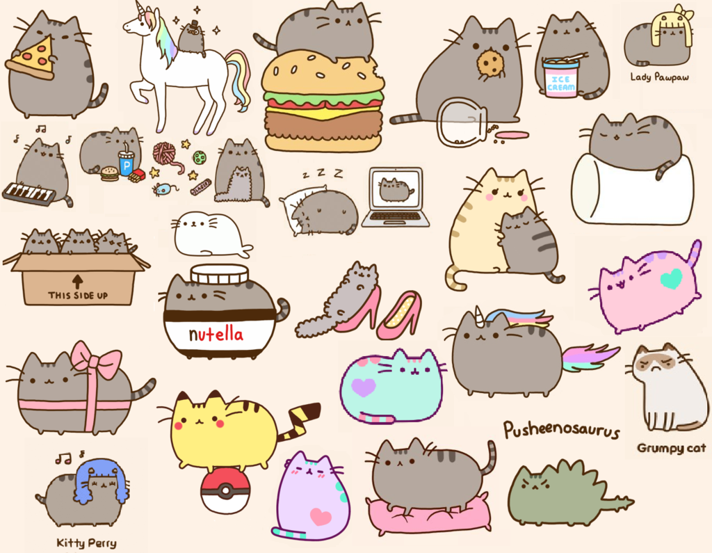 Pusheen The Cat Background Image Pictures Becuo