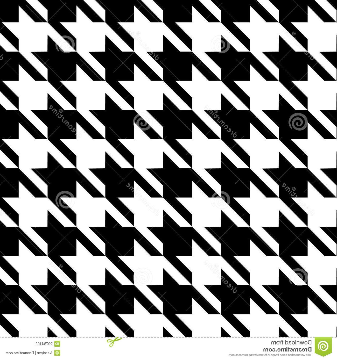 Best Houndstooth Seamless Pattern Black White Vector