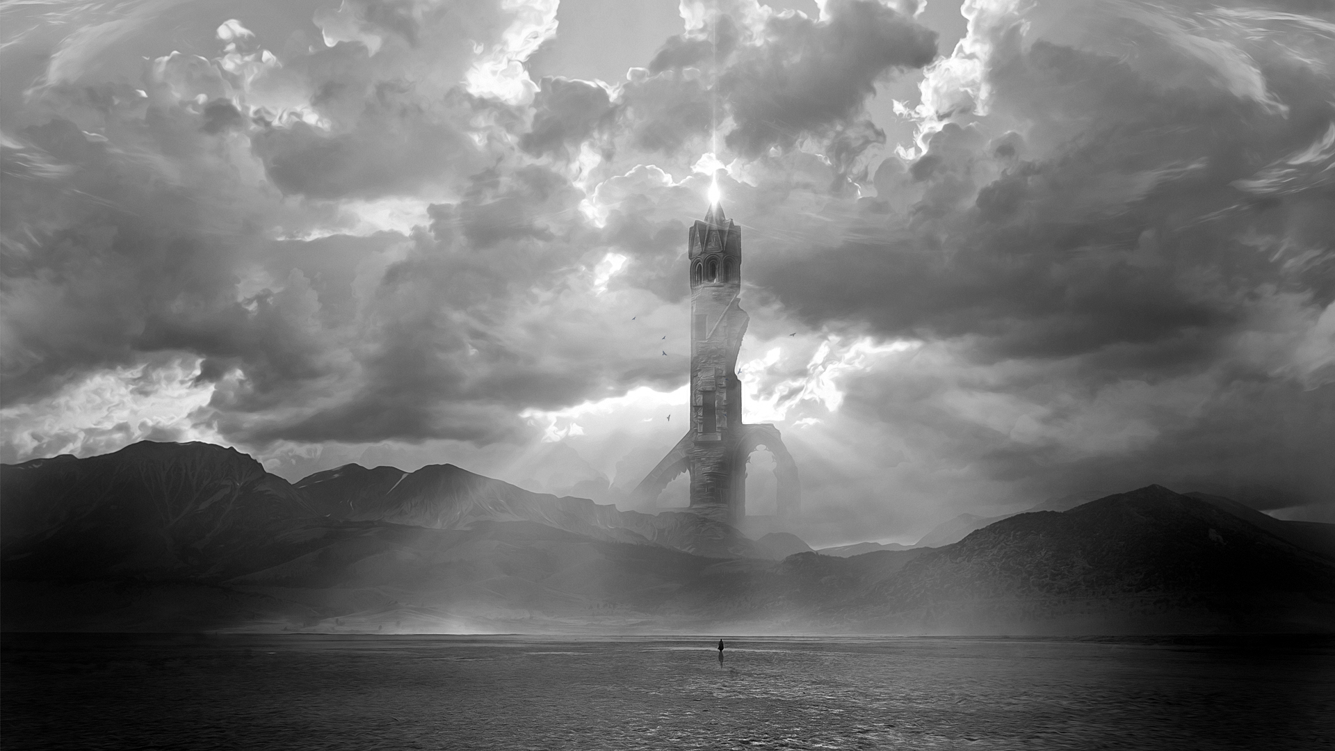 the dark tower by machiavellicro digital art photomanipulation dark