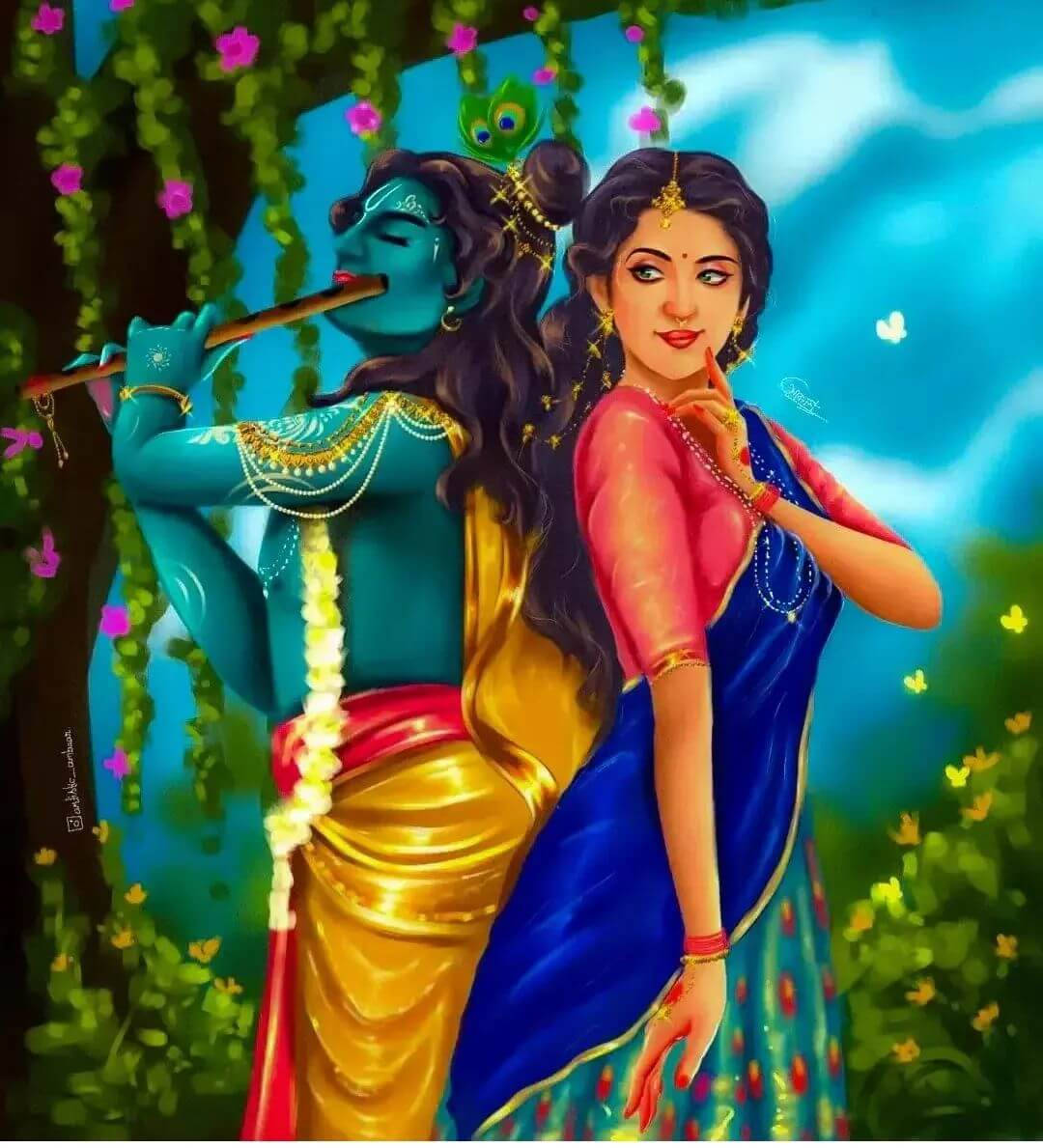 Cute Radha Krishna Wallpaper