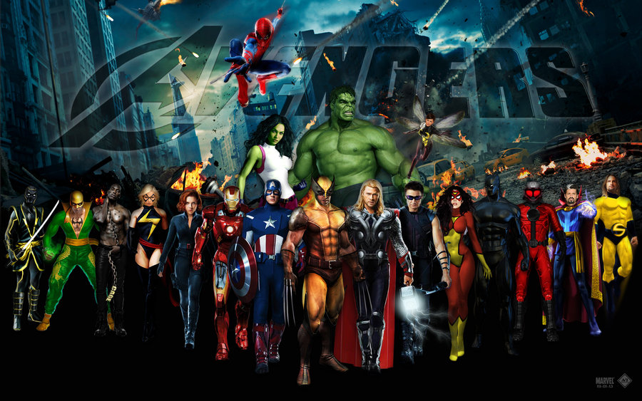 The Avengers Dream Team Wallpaper V4 by lesajt on