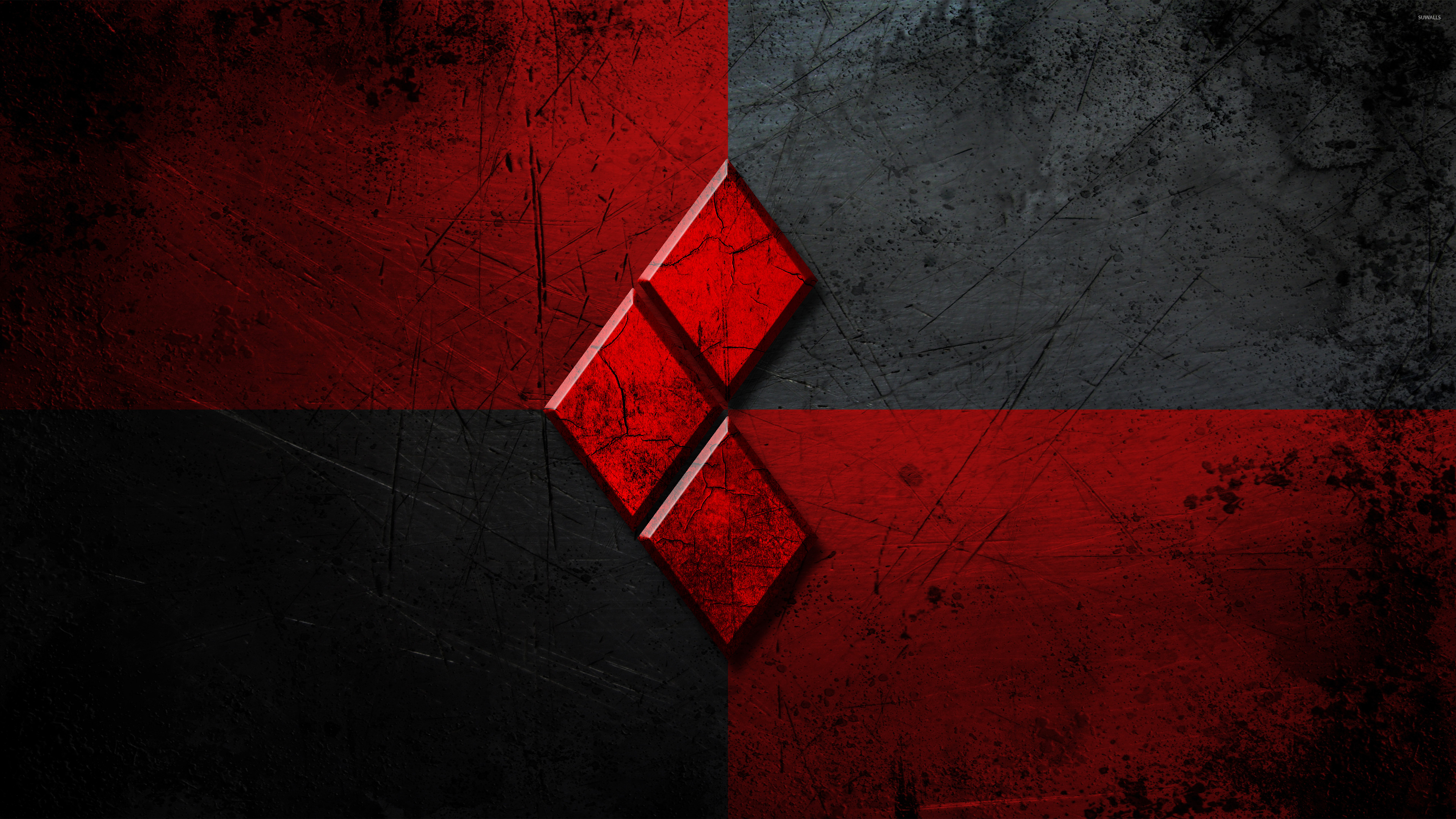 Red Diamonds Wallpaper Abstract