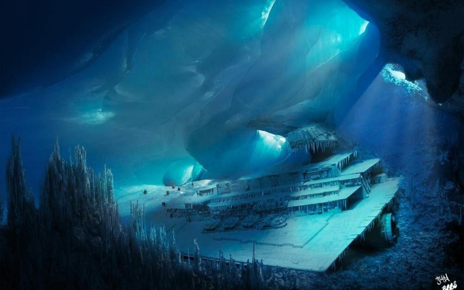 Hoth Star Destroyer Wars Artwork Caves Wallpaper