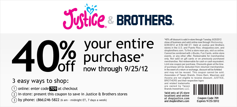 Justice Off Printable Coupon See All Coupons