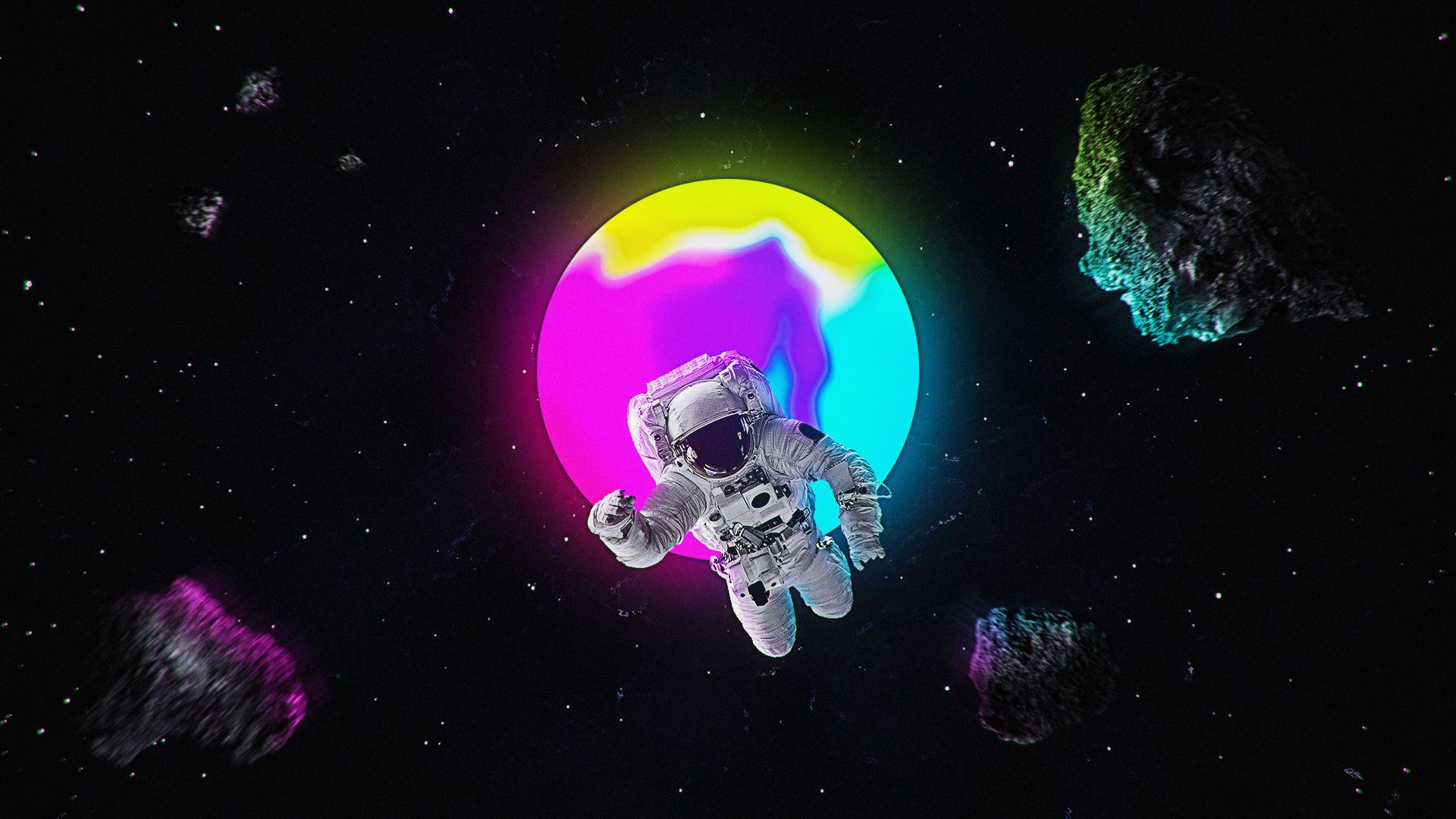 Digital Art Astronaut Galaxy Meteors Wallpaper Resolution