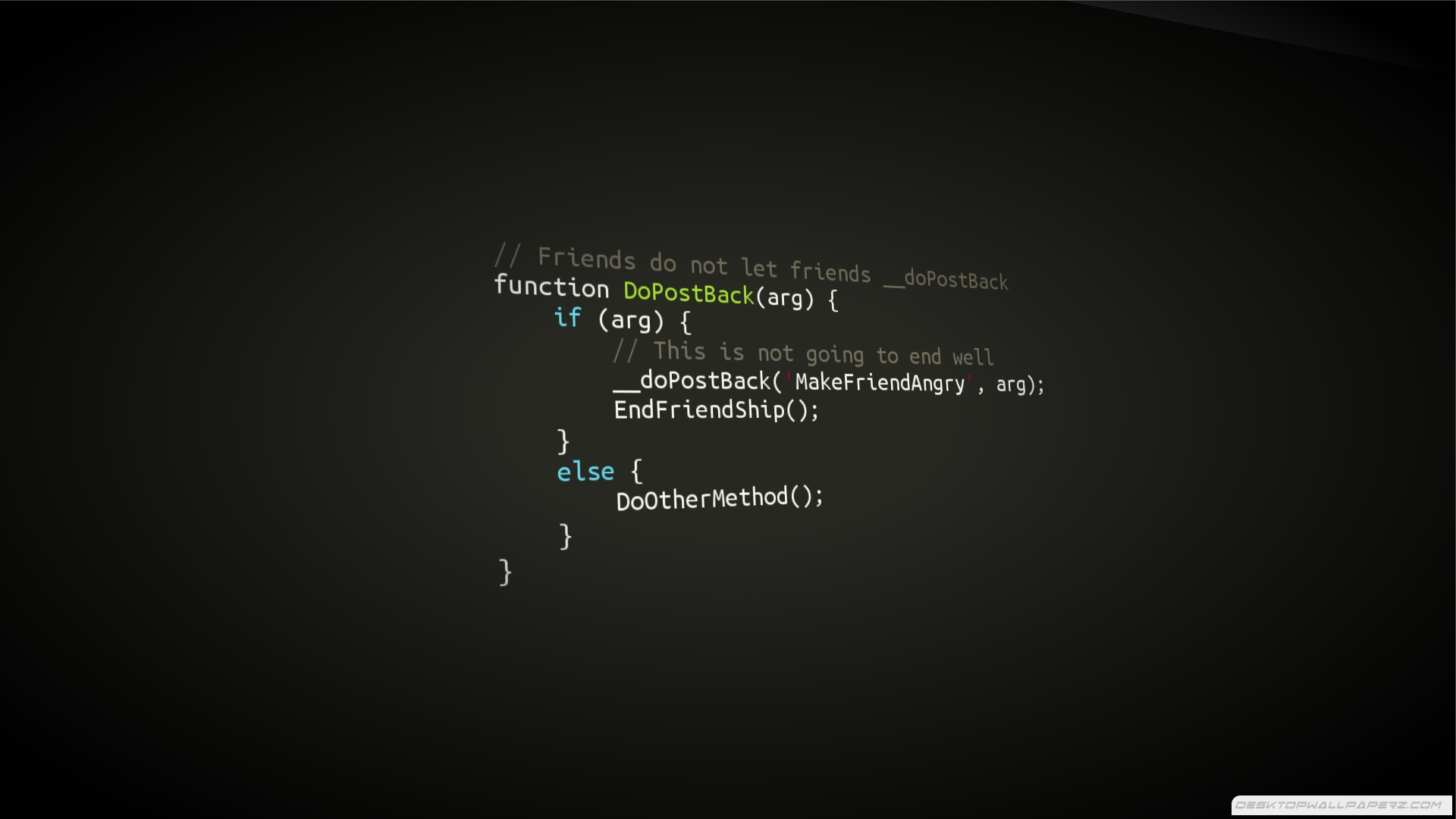 Programming Code Javascript Friendship Hd Wallpaper