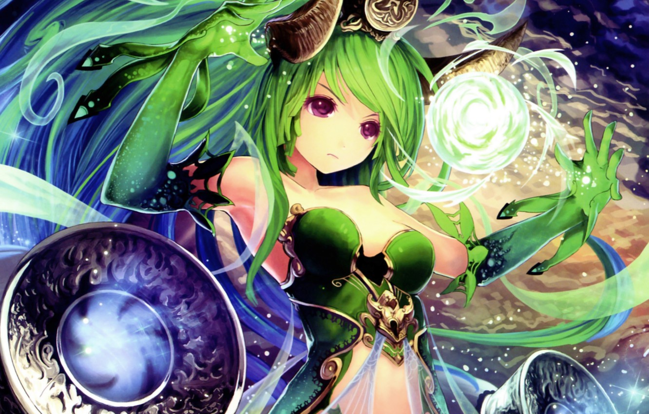 Wallpaper Girl Magic Anime Art Tachikawa Mushimaro Bimo