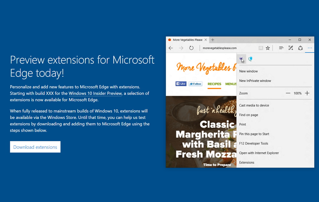 Microsoft Edge Extension Support Pre Closer To Appear On Windows