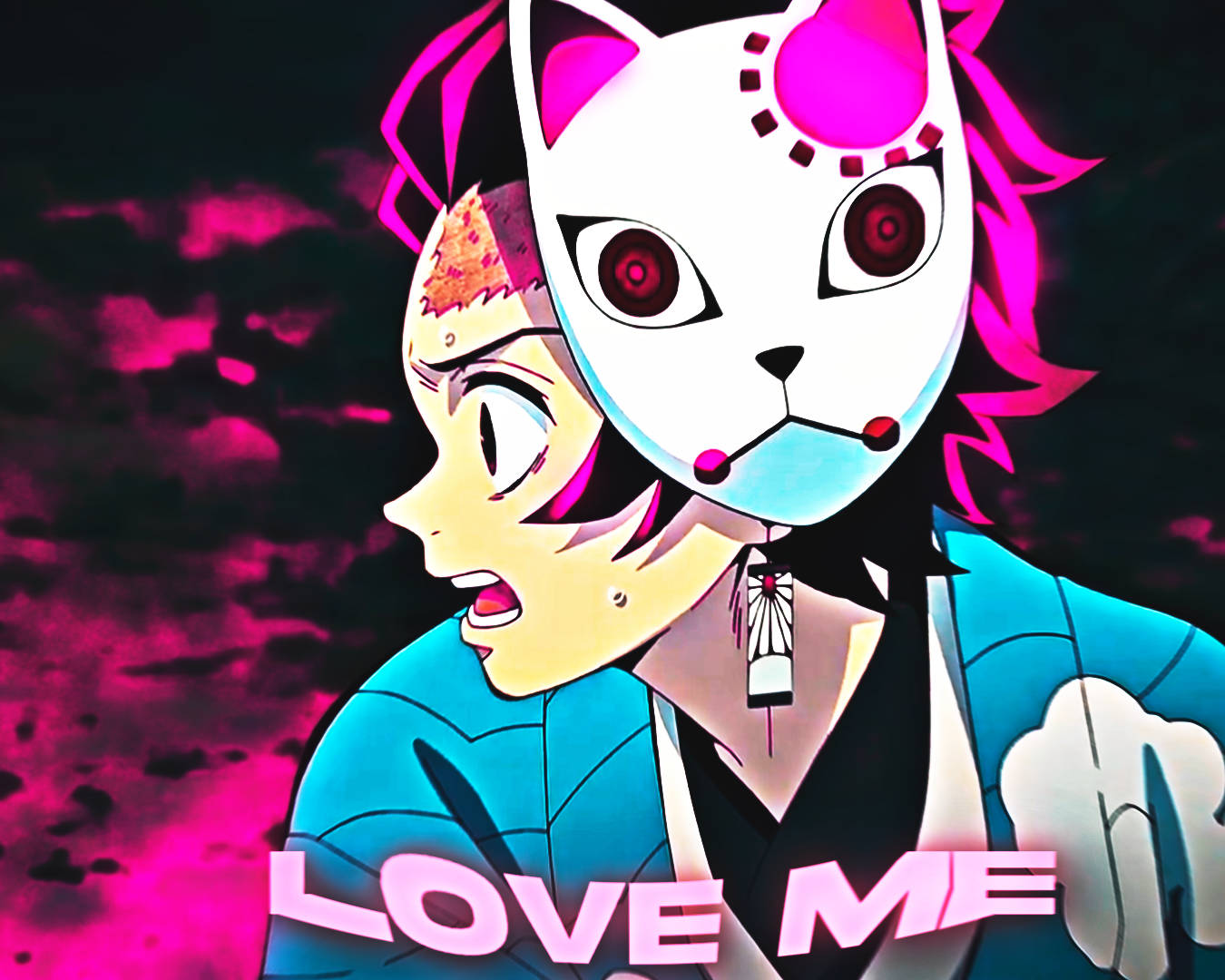 Ladda Ner Tanjiromasken Demon Slayer Pfp Wallpaper