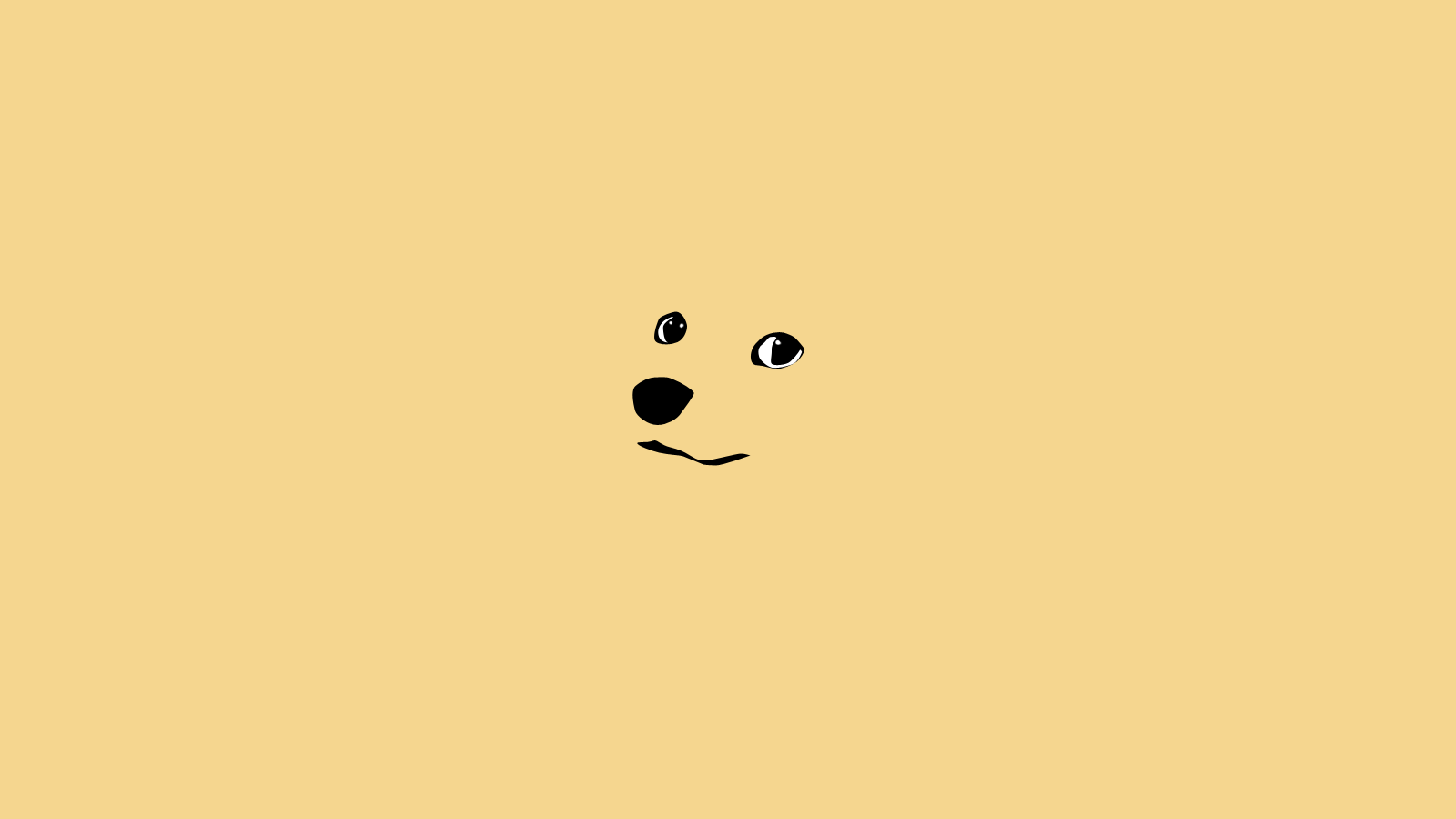 Simplistic Doge Doge Wallpaper 1600x900