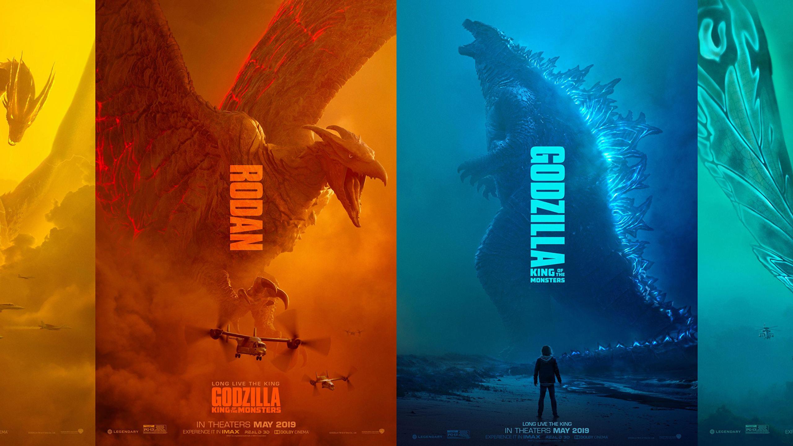 I made an Ultra Wide wallpaper from the Godzilla posters wallpapers