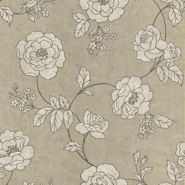 White Floral Wallpaper Home