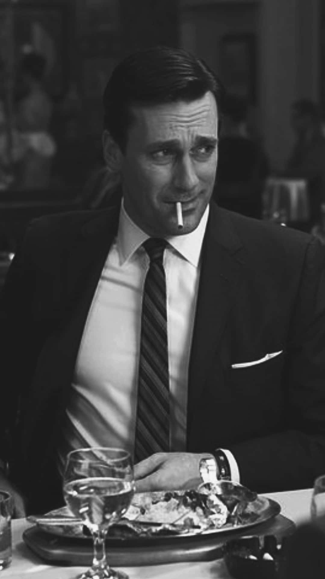 Jon Hamm Exudes Elegance In A Classic Men S Suit Wallpaper