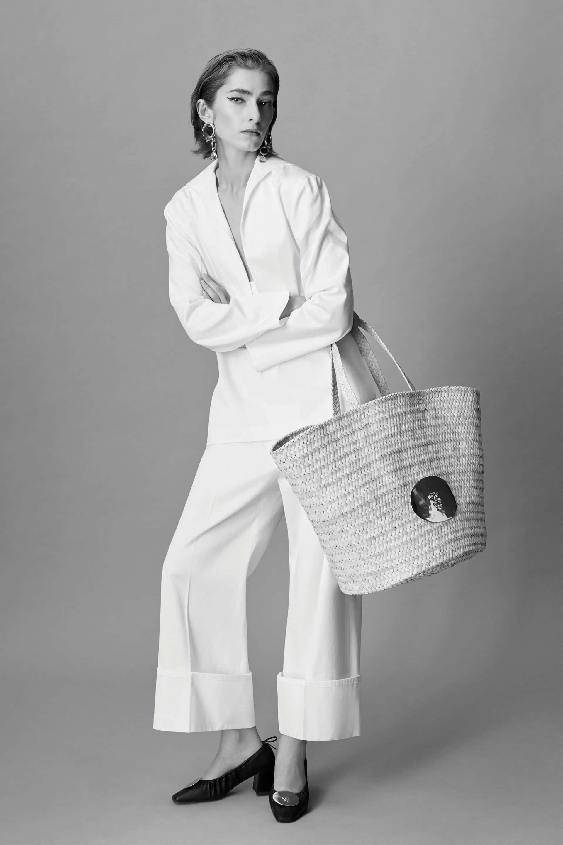 All White Patou Outfit With Bag Islvdcwzx4plmakz Wallpaper