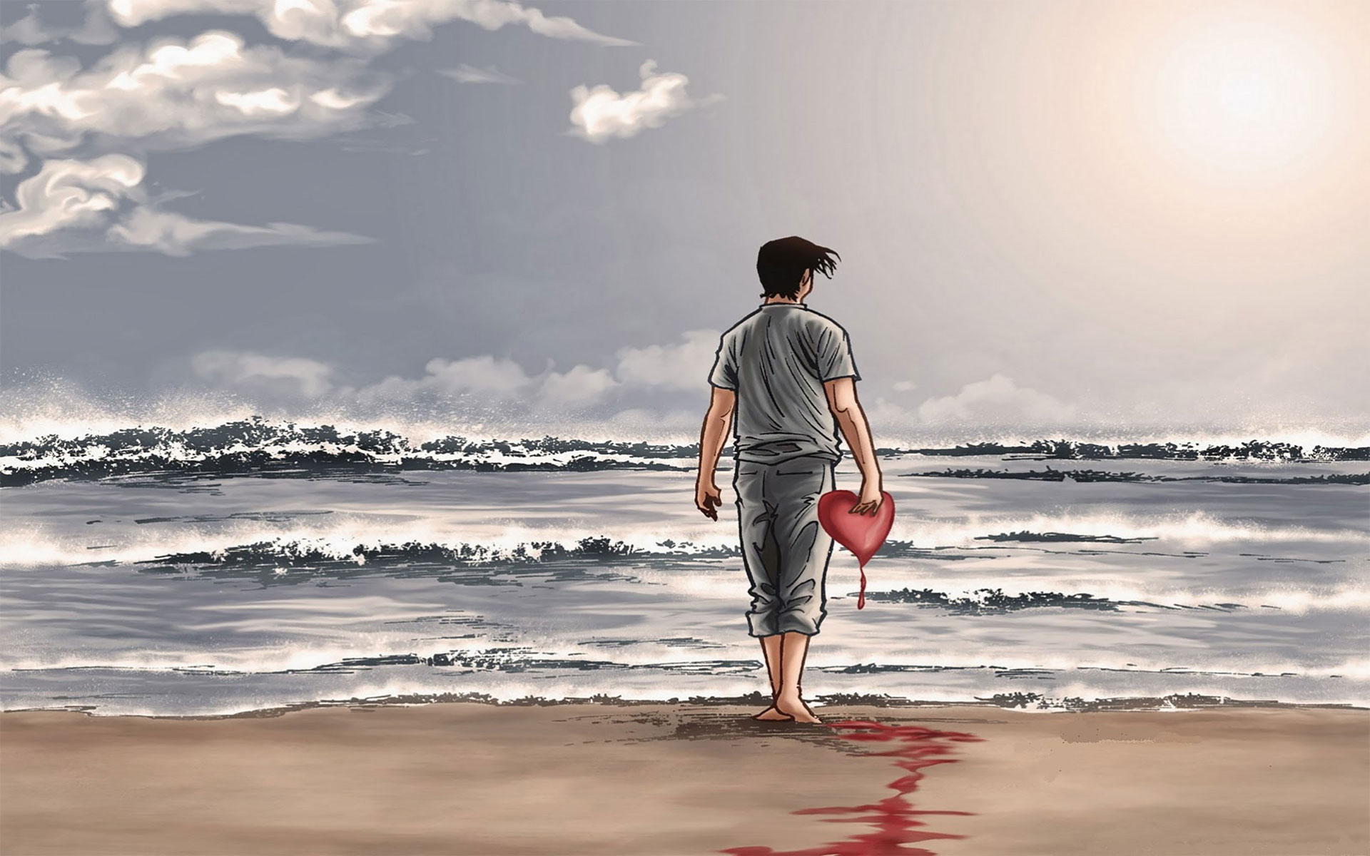 Heart Touching Sad Boy Wallpaper