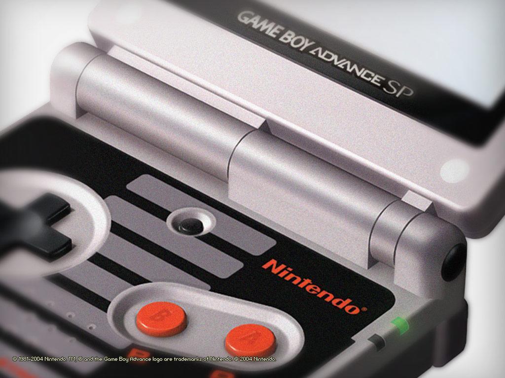 Gameboy Advance Sp Classic Nes Closeup Wallpaper